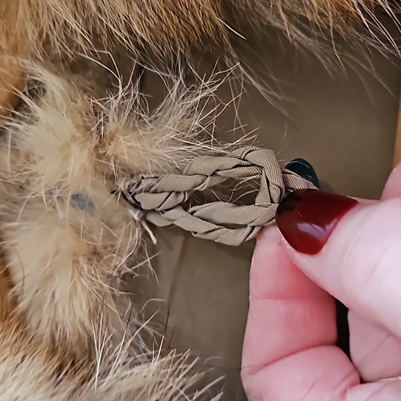 Vintage Genuine Red Fox Fur Coat Sectioned w/ White Fox Collar (70s-80s) Size XS - Picture 9 of 15